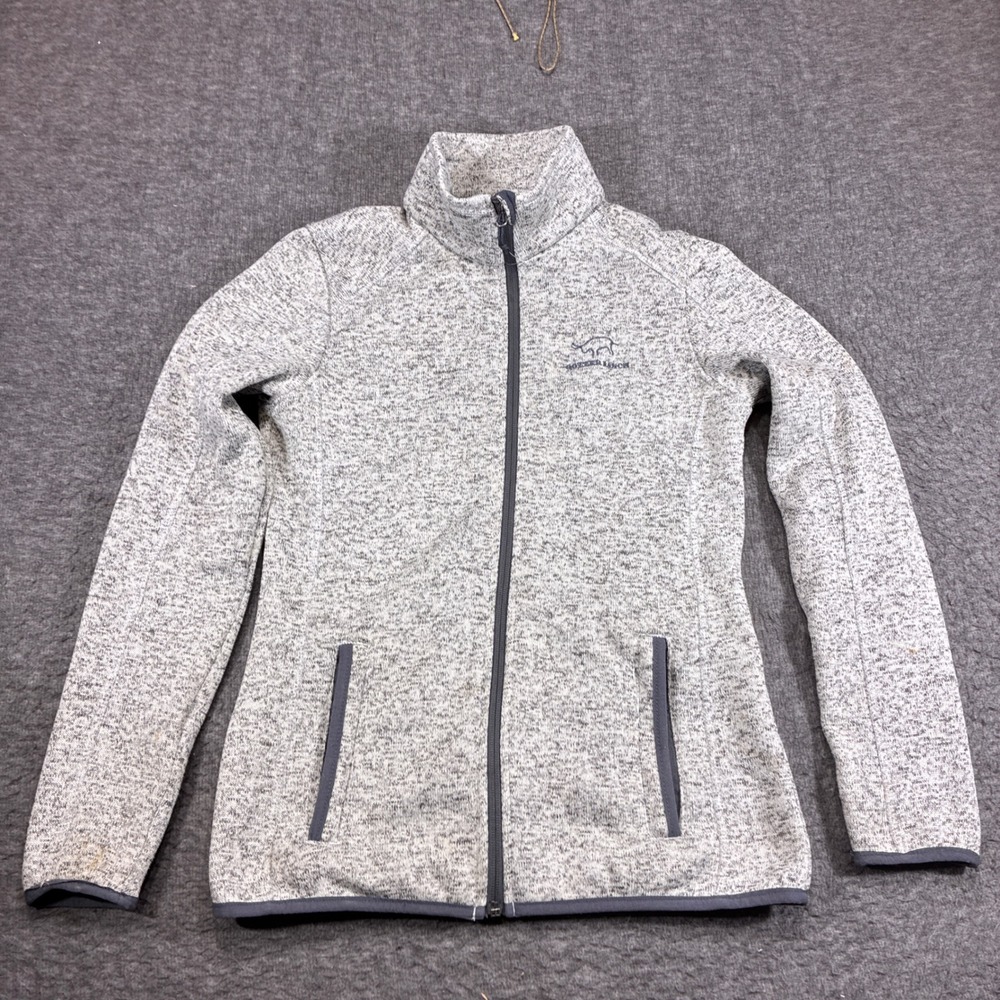 Gozzer Ranch Golf Fleece Jacket Women Small Gray Logo Full Zip Country Club CDA